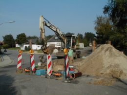 Zeitweise war die Dorfstraße beeinträchtigt!